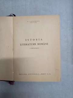 Istoria literaturii române - G. Călinescu