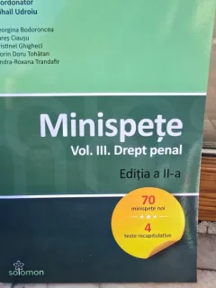 Minispete, vol III Drept penal - Mihail Udroiu coordonator, editia II