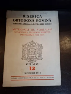 Biserica Ortodoxa Romana, Buletinul Oficial al Patriarhiei Romane nr.12/1958