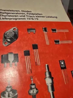 Transistoren, dioden, hallgeneratoren, feldpllaten, thyristoren und triacs kleiner leistung, 1978/79