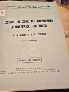 Zborul in zone cu turbulenta atmosferica puternica - M.M. Kulik