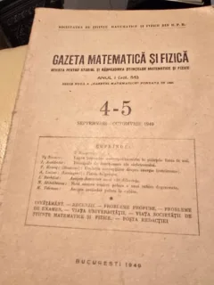 Gazeta matematica si fizica nr.4-5/1949