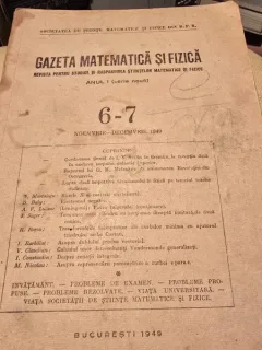 Gazeta matematica si fizica nr.6-7/1949