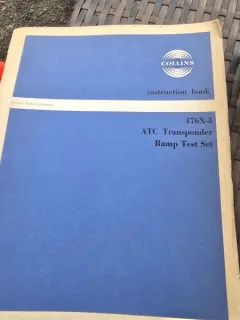 476 X-3 ATC Transponder Ramp Test Set, instruction book