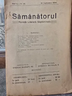 Revista Semanatorul - Anul V Nr. 37 - Septembrie 1906