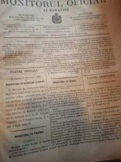 Monitorul Oficial al Romaniei - Nr.  47 - Februarie Martie - 1880