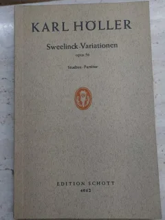 Sweelinck-Variationen opus 56 Studien Partitur - Karl Holler