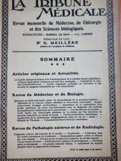 La Tribune Medicale 61 Annee Octobre 1927 Nr. 10