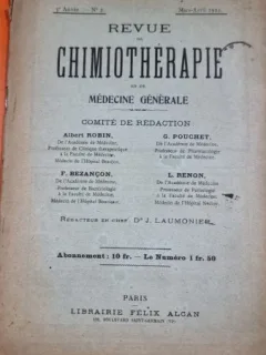 Revue de Chimiotherapie et de Medecine Generale 5 Annee Nr. 2 Mars-Avril 1921