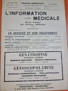 L Information medicale 10 Annee No 3 / 1928