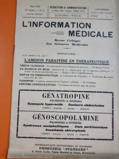 L Information Medicale 9 Annee Nr 5 Mai 1927