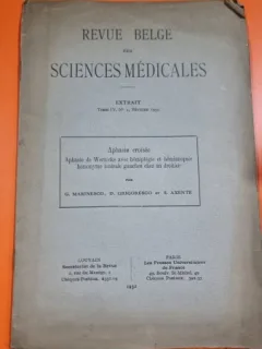 Revue Belge des Sciences Medicales extrait Tome IV Nr. 2 Fevrier 1932