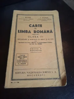 Carte de limba română pentru clasa III secundara si normala de baieti si de fete - I. I. Bujor, F. Ilioasa (editia V)