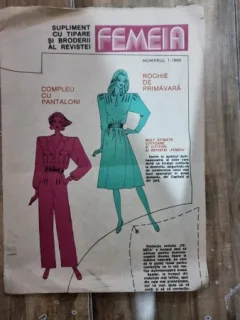 Supliment cu tipare si broderii al revistei Femeia Nr. 1/1990