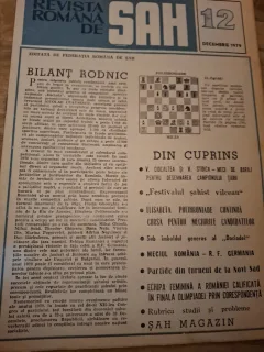 Revista Română de Șah - Nr.12 1979 Decembrie