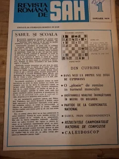 Revista Română de Șah - Nr.1 1979 Ianuarie