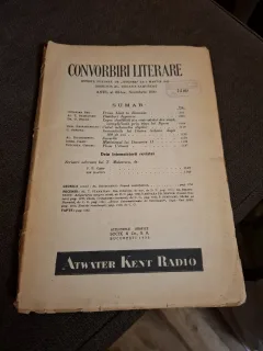 Convorbiri Literare - Anul al 63-lea Noiembrie 1930 - Revista fondata de Junimea la 1 Martie 1867 - Director Al.Tzigara-Samurcas