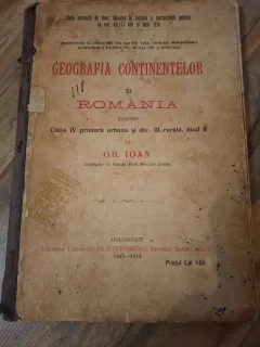 Geografia continentelor și România pentru clasa IV primara urbana si div.III rurala anul II - Gh. Ioan