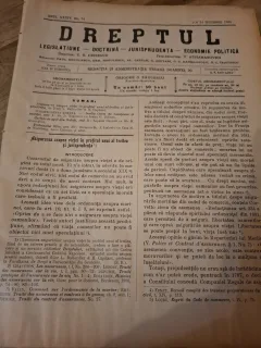 Dreptul, Revista de legislatiune, doctrina, jurisprudenta, economie politica,Anul XXXIV Nr.74 Martie 1905 - C.G.Dissescu, V.Athanasovici, Paul Negulescu, Al.Cerban, George G.Danielopolu