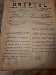 Dreptul, Revista de legislatiune, doctrina, jurisprudenta, economie politica,Anul XXXIV Nr.69 Octombrie 1905 - C.G.Dissescu, V.Athanasovici, Paul Negulescu, Al.Cerban, George G.Danielopolu
