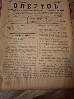 Dreptul, Revista de legislatiune, doctrina, jurisprudenta, economie politica,Anul XXXIV Nr.68 Octombrie 1905 - C.G.Dissescu, V.Athanasovici, Paul Negulescu, Al.Cerban, George G.Danielopolu