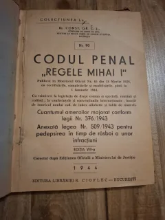 Codul penal Regele Mihai I publicat in Monitorul Oficial nr.65
