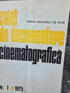 Caiet de documentare cinematografica Nr. 1 / 1975