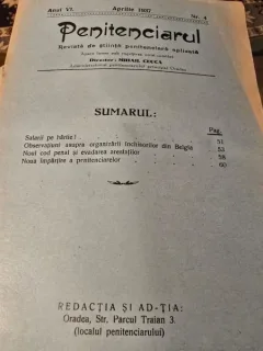 Revista Penitenciarul nr.4/1937