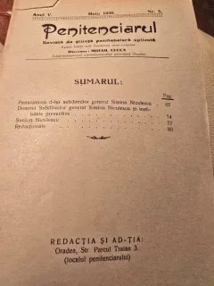 Revista Penitenciarul nr.5/1936