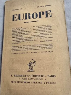 Europe, revue mensuelle nr.18/1924