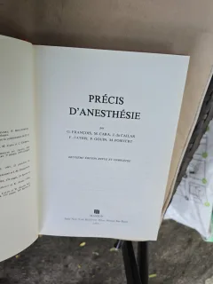 Precis danesthesie - G. François, M. Cara, J. du Cailar, F. dAthis, F. Gouin, M. Poisvert
