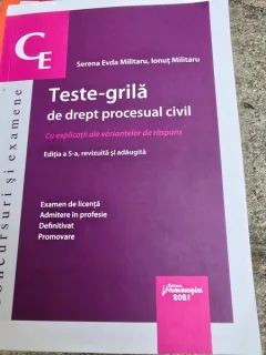 Teste grila de Drept procesual civil - Serena Evda Militaru, Ionut Militaru editia 5-a