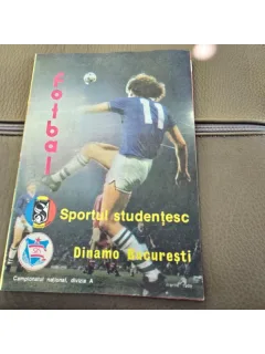 Fotbal - Buletin Meciul Sportiv Studentesc - Dinamo Bucuresti martie 1988