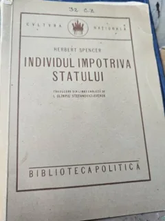 INDIVIDUL IMPOTRIVA STATULUI - HERBERT SPENCER