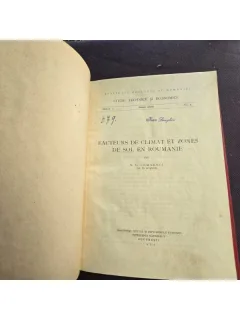 Facteurs de climat et zones de sol en Roumanie - N.C. Cernescu