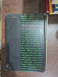 Tehnologia sintezei monomerilor - E. Velea, R. Mihail