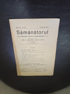 Revista Samanatorul, revista literara saptamanala nr.12/1907