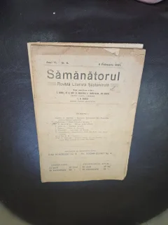 Revista Samanatorul, revista literara saptamanala nr.6/1907