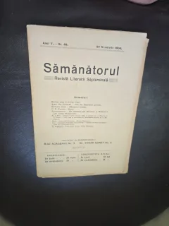 Revista Samanatorul, revista literara saptamanala nr.48/1906