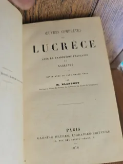 Œuvres complètes de Lucrèce - M. Blanchet