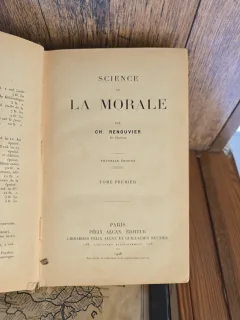 Science de la morale - Ch. Renouvier vol.I