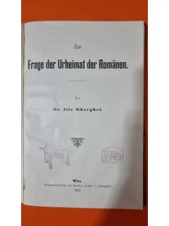 Zur Frage der Urheimat der Romanen - Ilie Gherghel