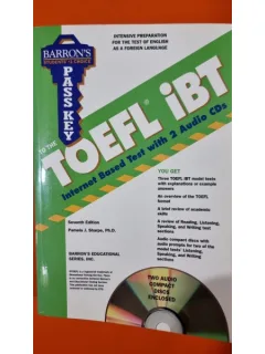 To the Toefl IBT. Internet based test with 2 audio cds