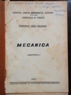MECANICA - FASCICOLUL I