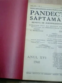 PANDECTELE SAPTAMANALE - 1940