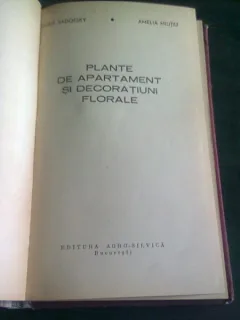PLANTE DE APARTAMENT SI DECORATIUNI FLORALE - EUGEN SADOFSKY
