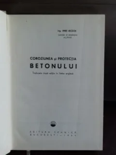 COROZIUNEA SI PROTECTIA  BETONULUI - IMRE BICZOK