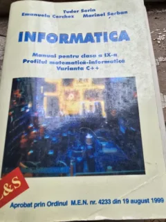 Informatica Manual pentru clasa a IX-a - Tudor Sorin, Emanuela Cherchez ai Marinel Serban