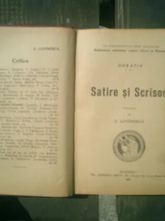 Horatiu satire si scrisori - traduse de E. Lovinescu