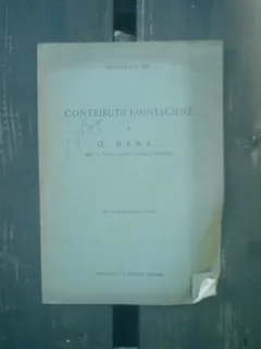Contributii eminesciene II O, mama... - Augustin Z. Pop